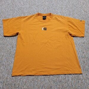 Vintage Rusty Shirt Mens XL Orange Short Sleeve Tee Skate BMX Surf 90s Y2K USA
